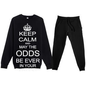 Keep Calm And May The Odds Be Ever In Your Favor Premium Crewneck Sweatsuit Set