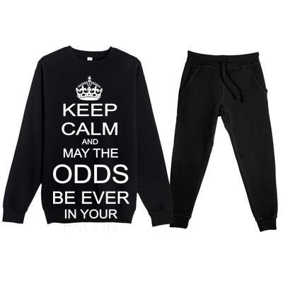 Keep Calm And May The Odds Be Ever In Your Favor Premium Crewneck Sweatsuit Set