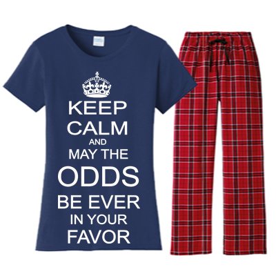 Keep Calm And May The Odds Be Ever In Your Favor Women's Flannel Pajama Set