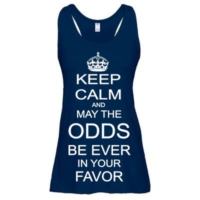 Keep Calm And May The Odds Be Ever In Your Favor Ladies Essential Flowy Tank