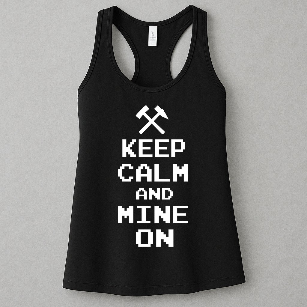 Keep Calm And Mine On Womens Tank Top