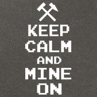 Keep Calm And Mine On Cotton Canvas Backpack
