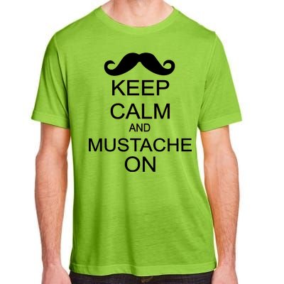 Keep Calm And Mustache On Adult ChromaSoft Performance T-Shirt