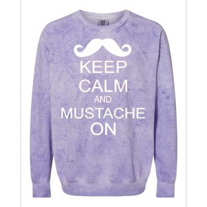 Keep Calm And Mustache On Colorblast Crewneck Sweatshirt