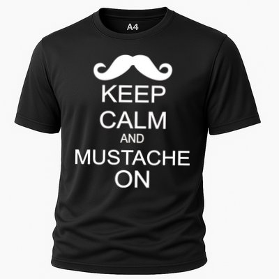 Keep Calm And Mustache On Performance Shirt