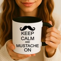 Keep Calm And Mustache On Mug