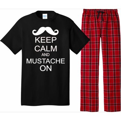 Keep Calm And Mustache On Pajama Set