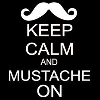 Keep Calm And Mustache On 16 in Basic Backpack