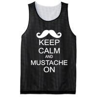 Keep Calm And Mustache On Mesh Reversible Basketball Jersey Tank