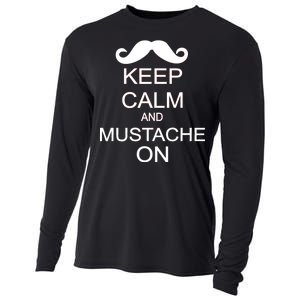 Keep Calm And Mustache On Cooling Performance Long Sleeve Crew