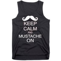 Keep Calm And Mustache On Tank Top