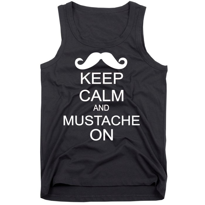 Keep Calm And Mustache On Tank Top