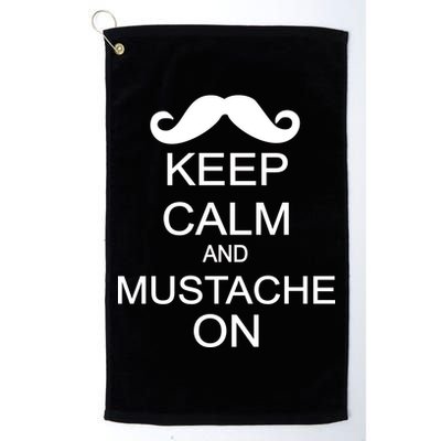 Keep Calm And Mustache On Golf Towel