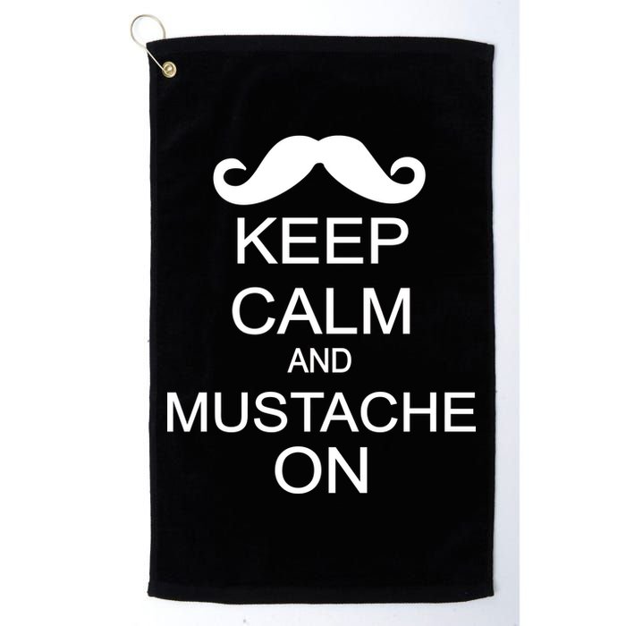 Keep Calm And Mustache On Golf Towel