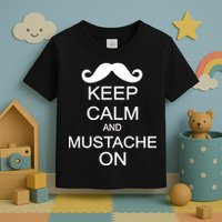Keep Calm And Mustache On Toddler T-Shirt