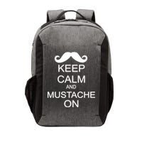 Keep Calm And Mustache On Vector Backpack