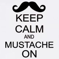 Keep Calm And Mustache On Garment-Dyed Sweatshirt