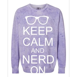 Keep Calm and Nerd On Colorblast Crewneck Sweatshirt