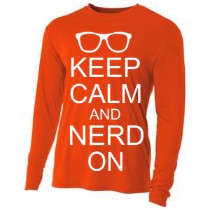 Keep Calm and Nerd On Cooling Performance Long Sleeve Crew