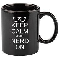Keep Calm and Nerd On 11oz C Handle Ceramic Mug