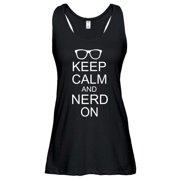 Keep Calm and Nerd On Ladies Essential Flowy Tank