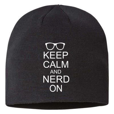 Keep Calm and Nerd On Sustainable Beanie
