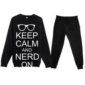 Keep Calm and Nerd On Premium Crewneck Sweatsuit Set