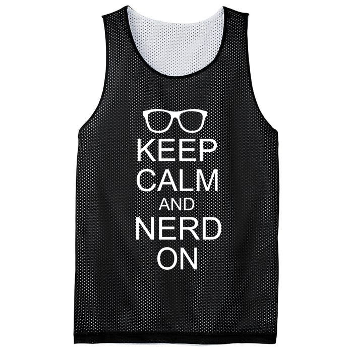 Keep Calm and Nerd On Mesh Reversible Basketball Jersey Tank