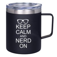 Keep Calm and Nerd On 12oz Stainless Steel Coffee Mug