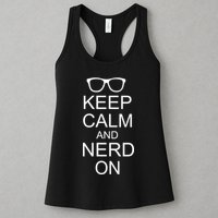 Keep Calm and Nerd On Womens Tank Top