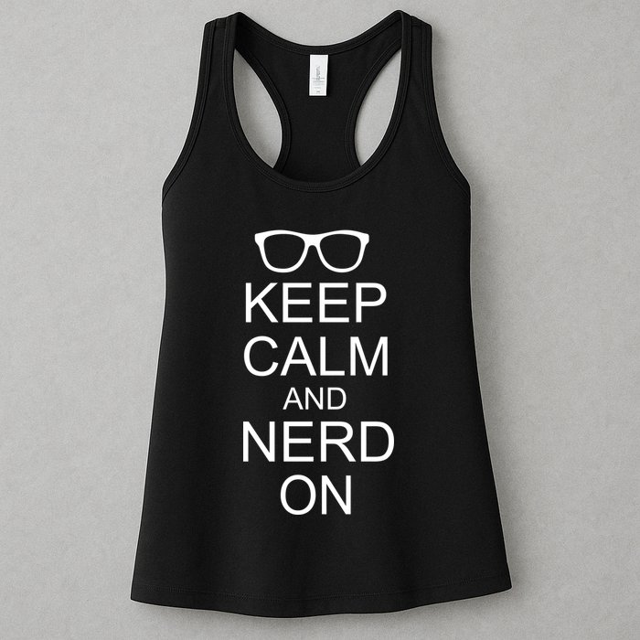 Keep Calm and Nerd On Womens Tank Top