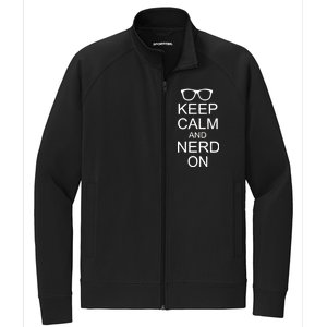 Keep Calm and Nerd On Stretch Full-Zip Cadet Jacket