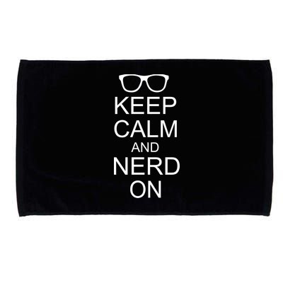 Keep Calm and Nerd On Microfiber Hand Towel