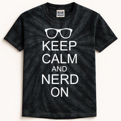 Keep Calm and Nerd On Kids Tie-Dye T-Shirt
