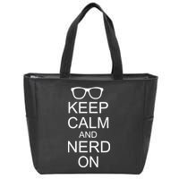 Keep Calm and Nerd On Zip Tote Bag
