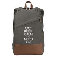 Keep Calm and Nerd On Cotton Canvas Backpack