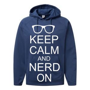 Keep Calm and Nerd On Performance Fleece Hoodie