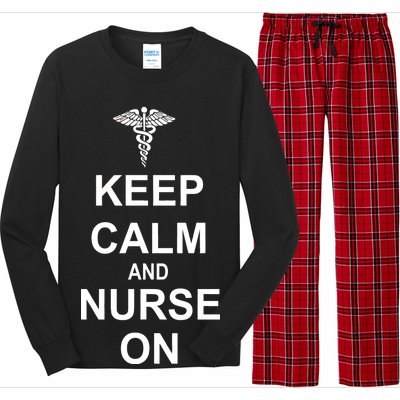 Keep Calm And Nurse On Long Sleeve Pajama Set