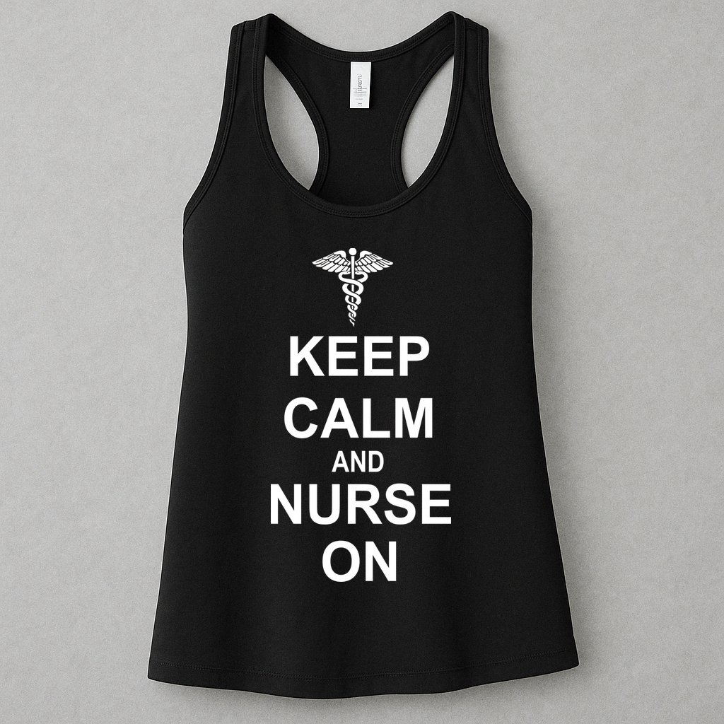 Keep Calm And Nurse On Womens Tank Top