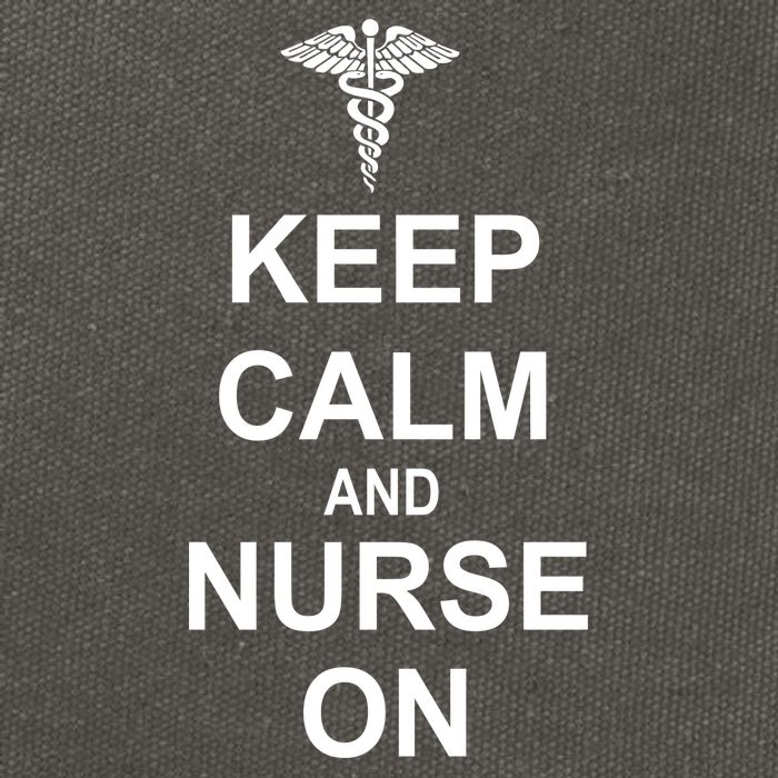 Keep Calm And Nurse On Cotton Canvas Backpack