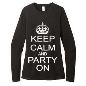 Keep Calm and Party On Womens CVC Long Sleeve Shirt