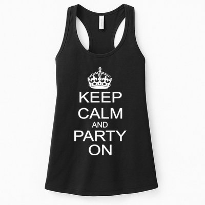 Keep Calm and Party On Womens Tank Top