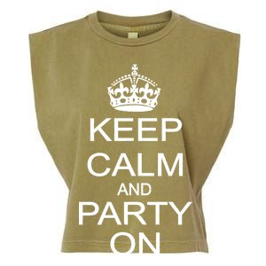 Keep Calm and Party On Garment-Dyed Women's Muscle Tee