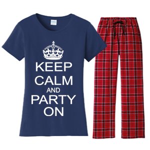 Keep Calm and Party On Women's Flannel Pajama Set