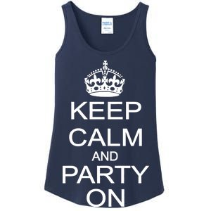 Keep Calm and Party On Ladies Essential Tank