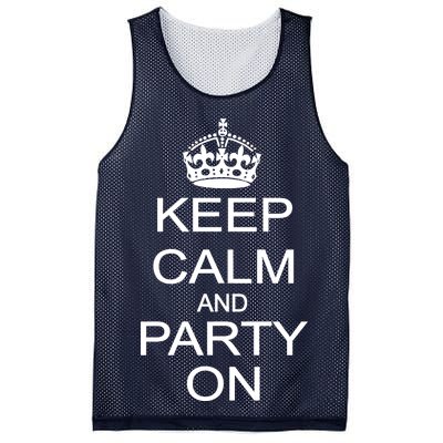 Keep Calm and Party On Mesh Reversible Basketball Jersey Tank