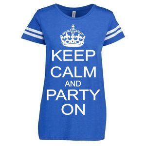 Keep Calm and Party On Enza Ladies Jersey Football T-Shirt