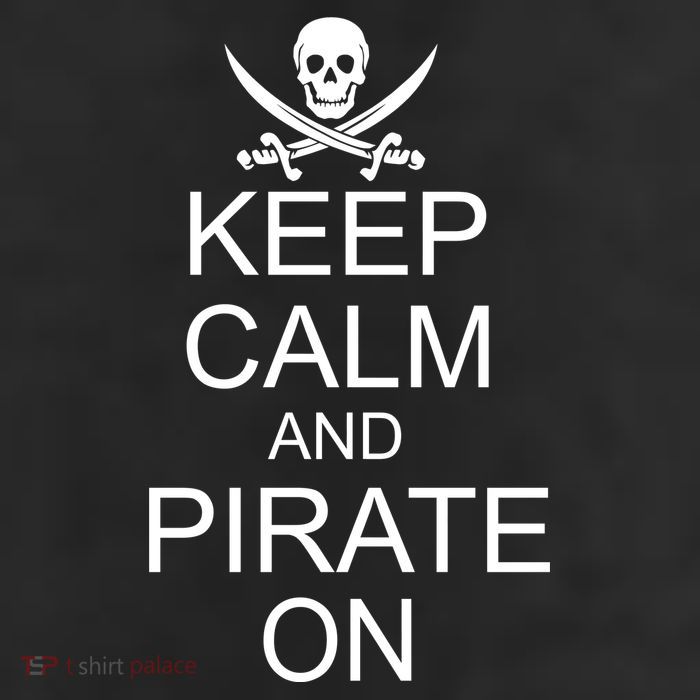 Keep Calm and Pirate On 11oz C Handle Ceramic Mug