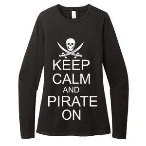 Keep Calm and Pirate On Womens CVC Long Sleeve Shirt