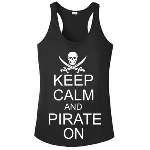 Keep Calm and Pirate On Ladies PosiCharge Competitor Racerback Tank